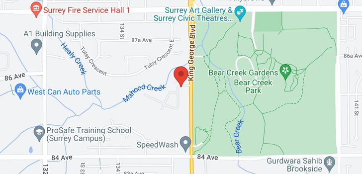 map of 5 8555 KING GEORGE BOULEVARD